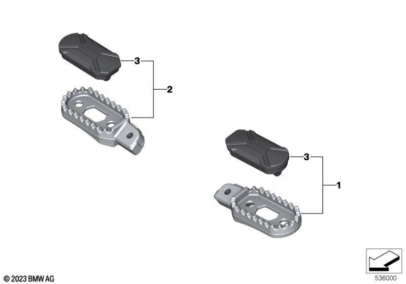 Дооснащение: упор для ноги пассажира