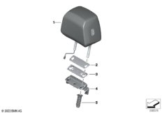 Сиденье Пд, подголовник сиденья пов.комф