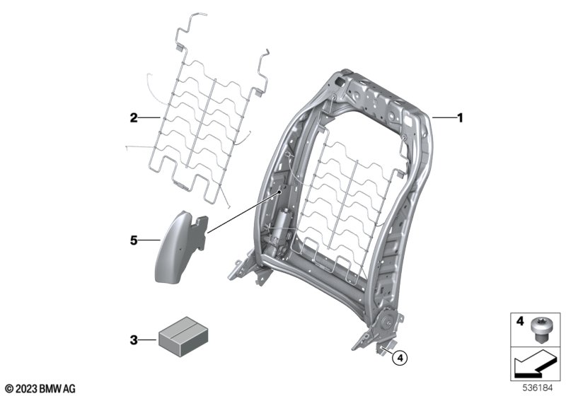 Каркас спинки переднего сиденья