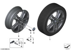 BMW л/с диск со сдвоен.спицами 1041-19"