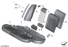 Мягкая часть и обивка заднего сиденья