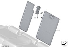 Накладки спинки заднего сиденья