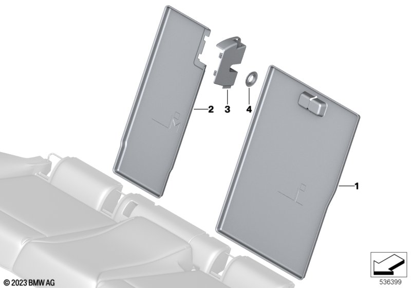 Накладки спинки заднего сиденья