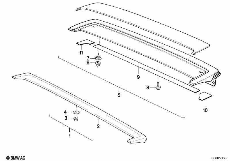 Детали заднего спойлера