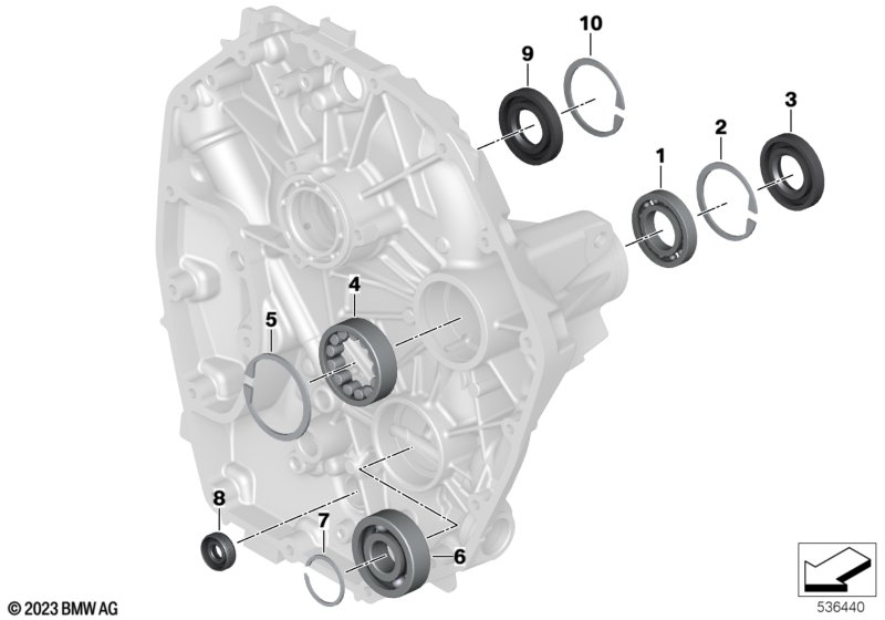 Подшипник крышки коробки передач