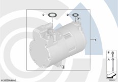 Монт.к-т электрич.компрессора кондицион.