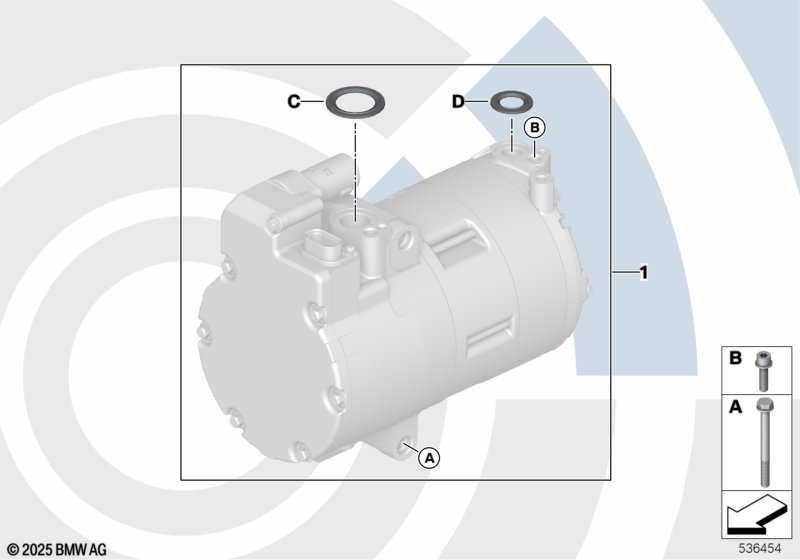 Монт.к-т электрич.компрессора кондицион.