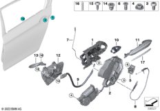 Система замков задней двери