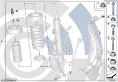 Монтаж. к-т верх. опоры аморт. стойки Пд