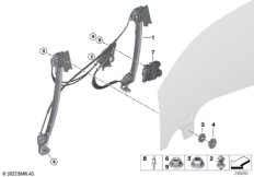 Механизм перемещения стекла двери Пд