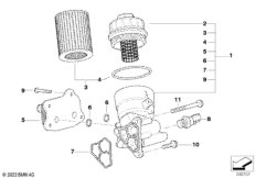 Масляный фильтр смаз.сист.,теплообменник