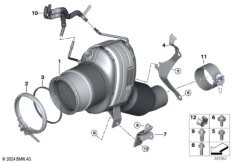 Сажевый фильтр рядом с бенз. двигателем