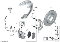 Датчик износа торм.накладки пер.колеса
