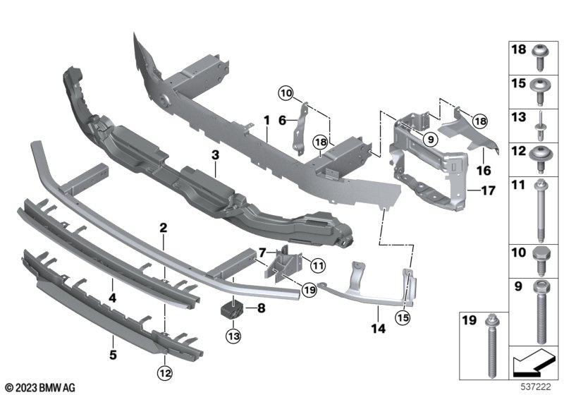 G60 опорная балка переднего бампера M-tech