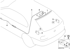 Детали антенны на заднем стекле