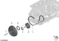 Демпфер крут.колебаний ременного прив.