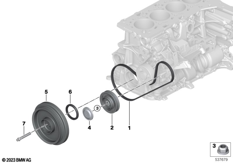 Демпфер крут.колебаний ременного прив.