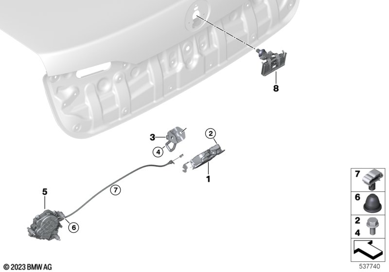 Система замков багажной двери