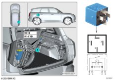 Реле крышки горл.топл.бака / прицепа K14