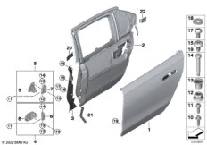 Задняя дверь - петля/ограничитель двери