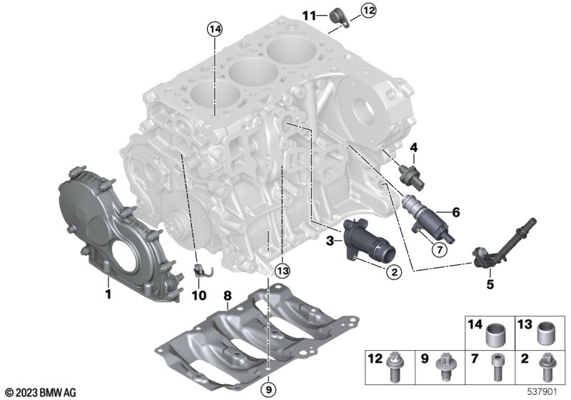Блок цилиндров/дополнительные элементы