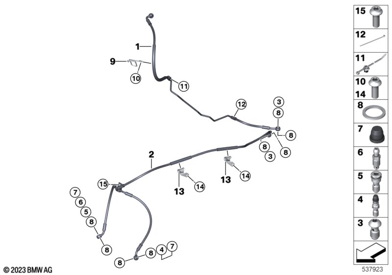 Трубопроводы тормозного привода Пд