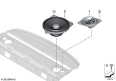 Детали динамика на полке за зад.сиденьем