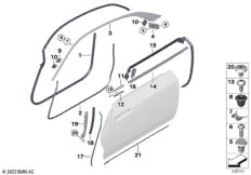 Накладки и уплотнения двери Пд