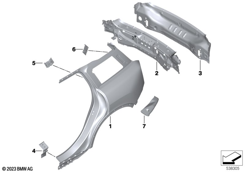 Крыло/облицовка задней части
