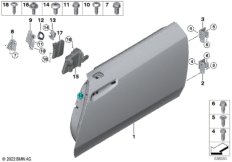 Дверь Пд, петли/ограничитель двери