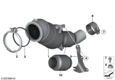 Катализатор рядом с двигателем