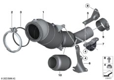 Катализатор рядом с двигателем