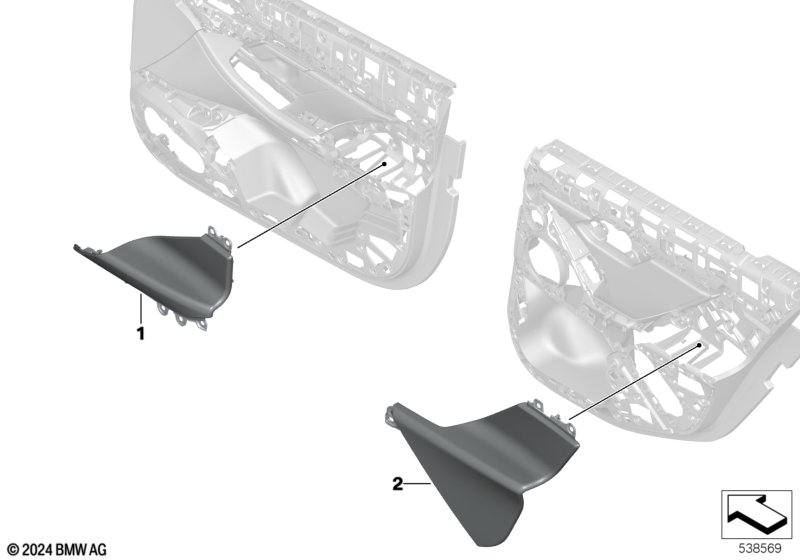 Индивидул. навесные детали обшивки двери