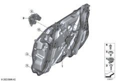Механизм перемещения стекла двери Пд