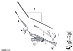 Система стеклоочистителей в сборе