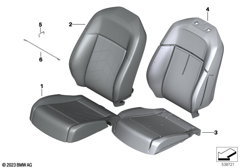 Набивка и обивка передн.сиденья