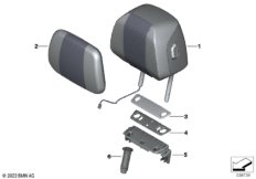 Сиденье Пд, подголовник сиденья пов.комф