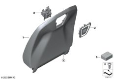 Сид.Пд накладка на задн.пан.спинки сид.