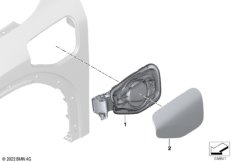 Крышка разъема для зарядки спереди