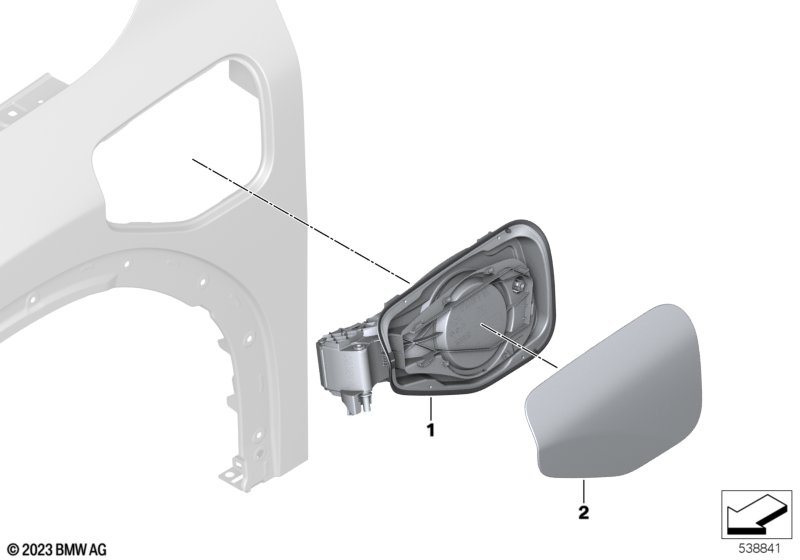 Крышка разъема для зарядки спереди