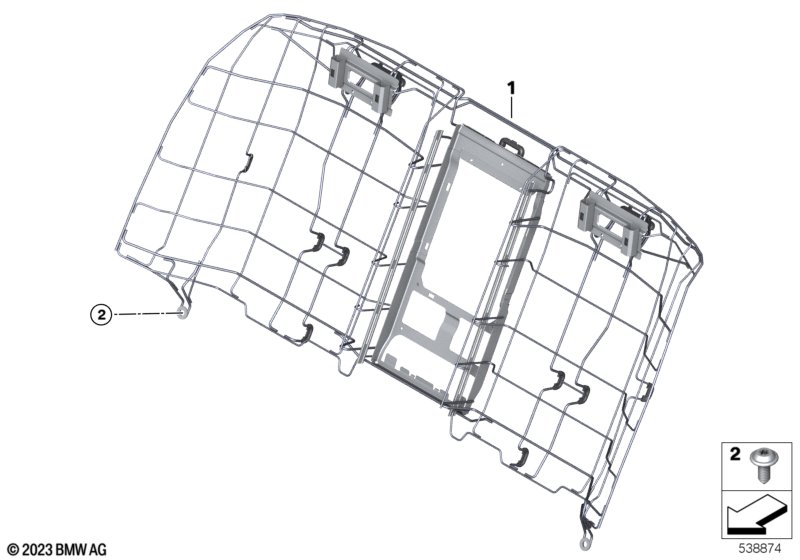 Рама спинки заднего сиденья