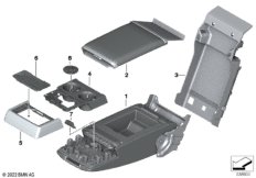 Подлокотник заднего сиденья многофункц.