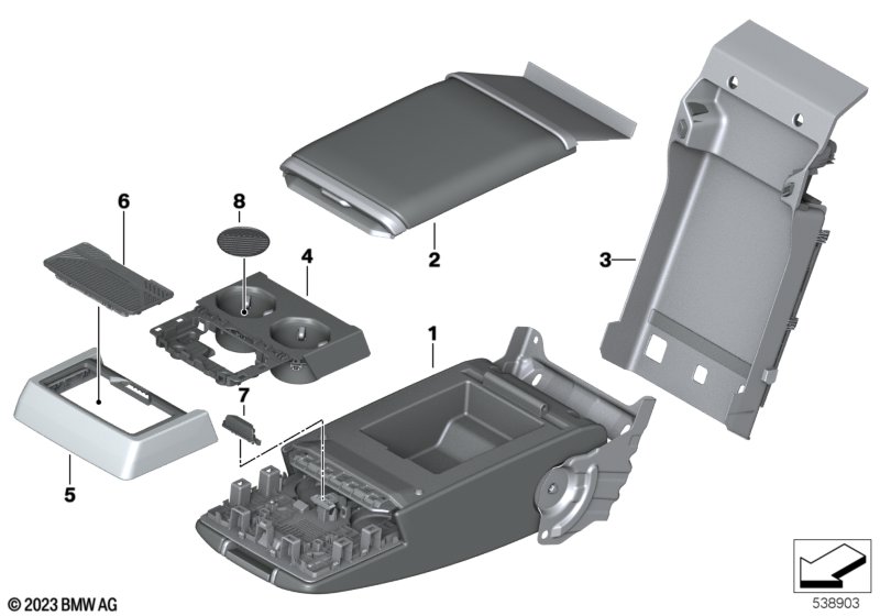 Подлокотник заднего сиденья многофункц.