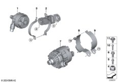 Электрический насос ОЖ / крепление