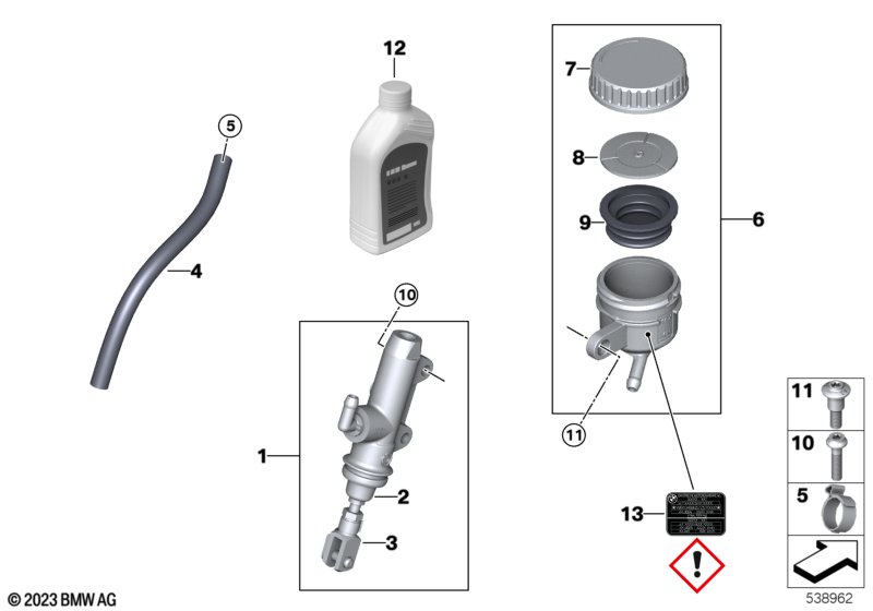 Главный тормозной цилиндр Зд с бачком