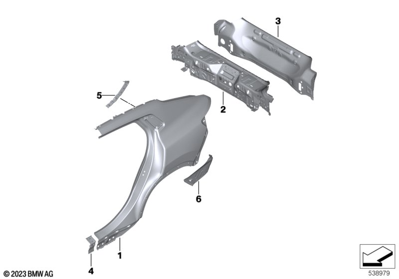 Крыло/облицовка задней части