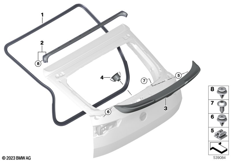 U10 уплотнитель багажной двери