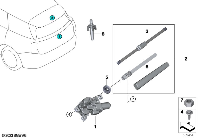 Детали очистителя заднего стекла