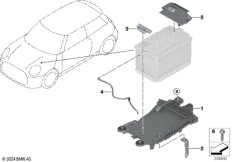 Крепление батареи и дополнит. элементы