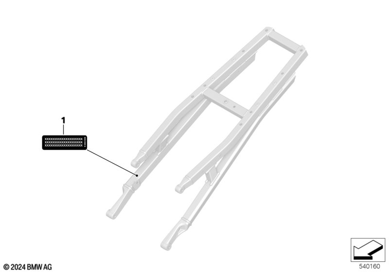 Предупрежд. табличка на задн. часть рамы